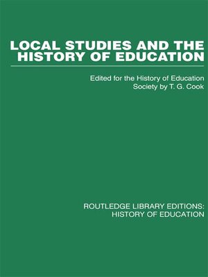cover image of Local Studies and the History of Education